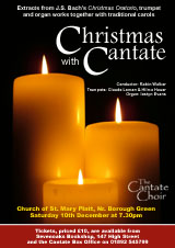 Poster for December 2005 concert - Christmas with Cantate