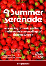 Poster for the Cantate Choir's June 2010 Concert - A Summer Serenade