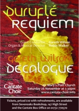 Poster for Durufle Requiem concert in November 2011