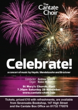 Poster for the Cantate Choir's June 2009 Concert - P�rt, Parry, Purcell and Palestrina