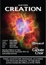 Poster for the Cantate Choir's March 2010 Concert - Haydn - Creation