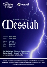 Poster for the Cantate Choir's March 2009 Concert - Messiah