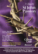 Poster for March 2008 Concert - St John Passion