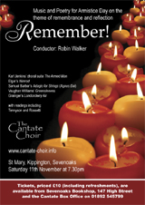 Poster for November Concert - Rememember!
